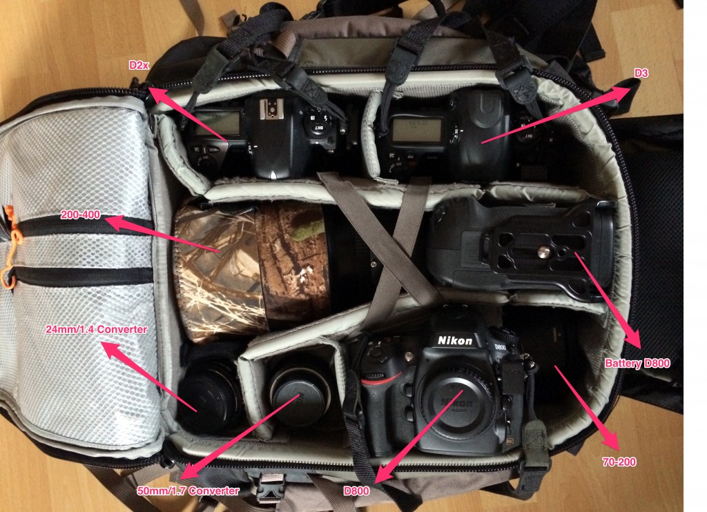Lowepro Protrekker packing